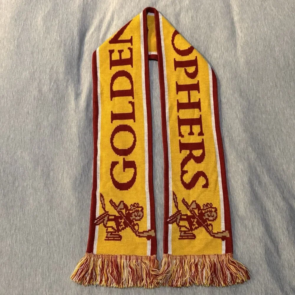 University Of Minnesota Golden Gophers Hockey Knit Winter Scarf 62” Long